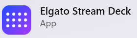 Ic&ocirc;ne de l'app Elgato Stream Deck &mdash; carr&eacute; arrondi violet avec une grille de points